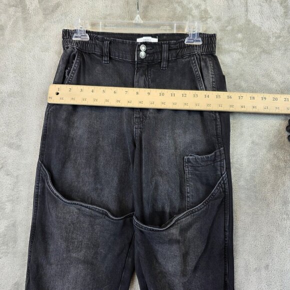 Forever 21 Premium Pants Womens Small Black Denim Jogger Carpenter Style - Picture 5 of 10